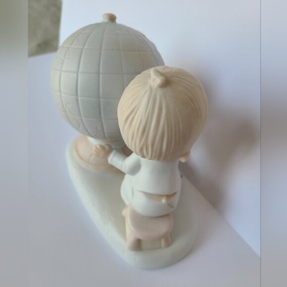 Precious Moments Jesus is the Answer Boy Globe Collectible Porcelain Figurine - Picture 9 of 12